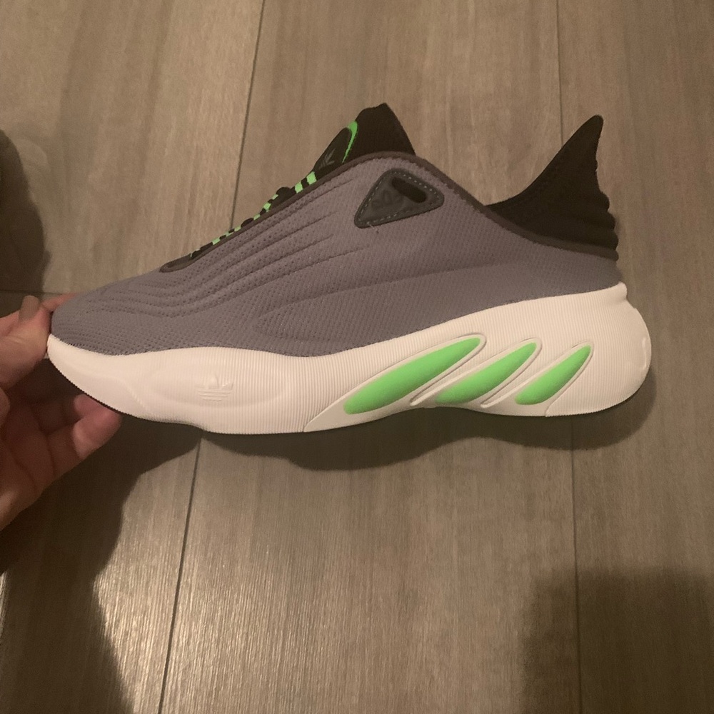 New Adidas adiFOM SLTN Grey / Solar Green sneakers - Picture 7 of 10